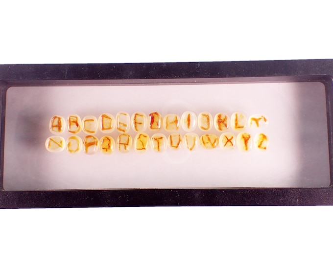 Complete Indonesian Agate Alphabet Handmade