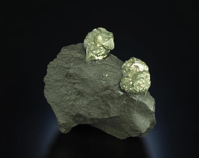 PYRITE Crystals on Slate Matrix from State Bridge Area, USA