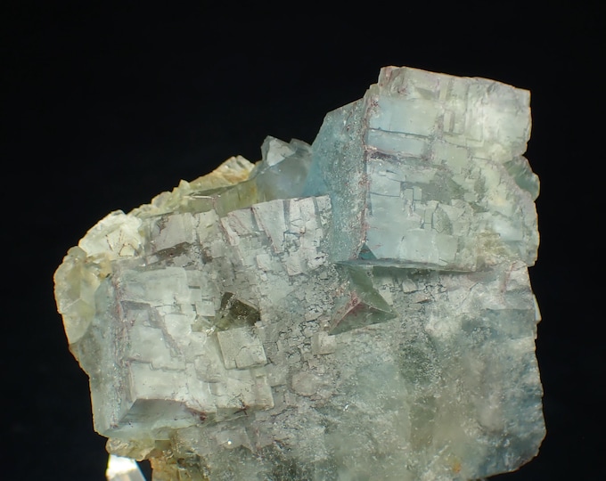 Fluorescent Fluorite Crystal Cluster: Hesselbach Mine, Germany