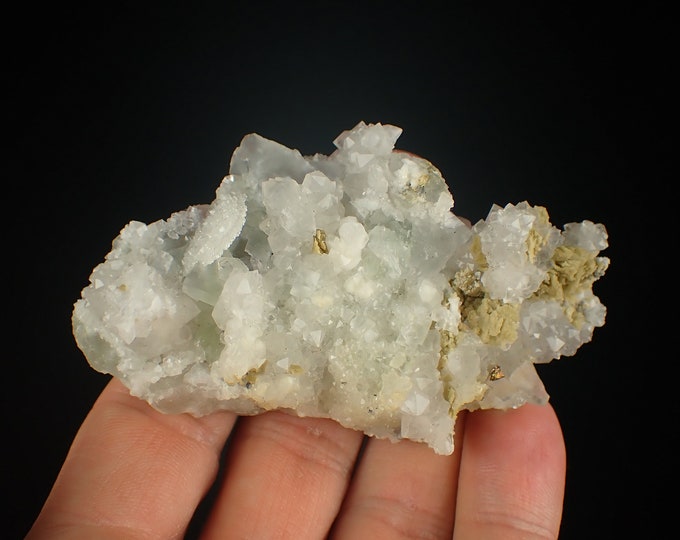 FLUORITE with quartz crystal cluster from FRANCE 1212N