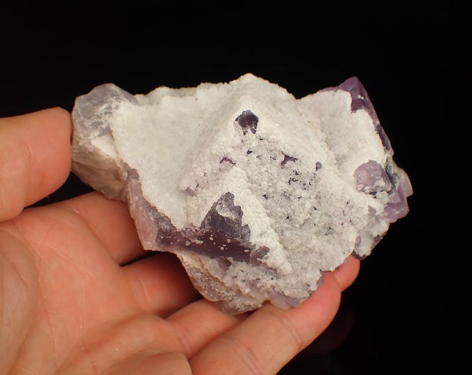 FLUORITE with quartz 9,0 x 6,0 x 4,5 cm SPAIN 12957