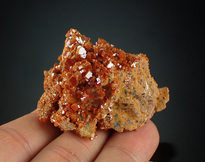 VANADINITE crystal on matrix from MOROCCO 1101N