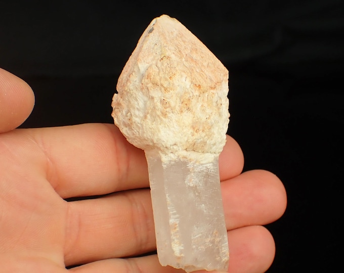 candle QUARTZ scepter crystal 8,2 x 3,2 x 2,5 cm BRAZIL 13013