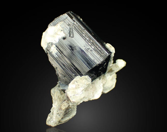 TOURMALINE on muscovite 3,7 x 2,7 x 2,0 cm from PAKISTAN 13224