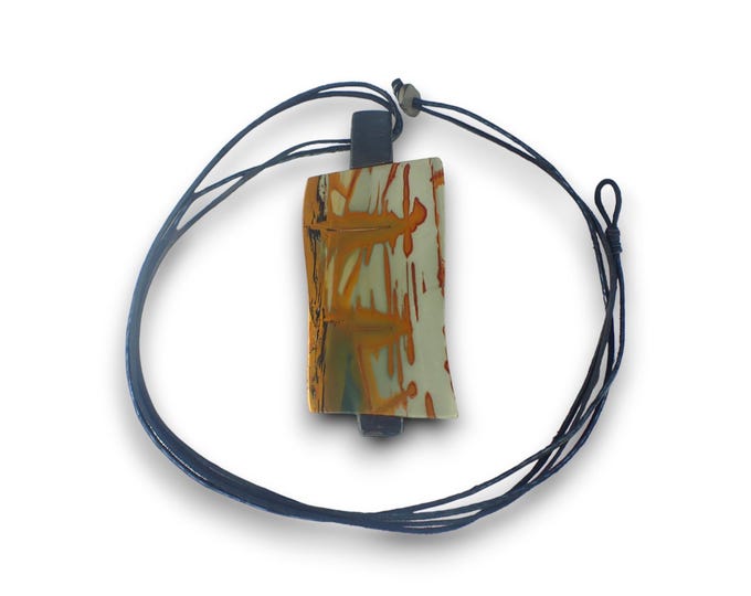 Timeless Necklace Black Oak with Picture Jasper *Set07