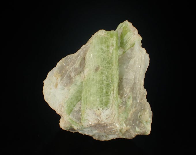 TOURMALINE green crystals in quartz from BRAZIL 11878