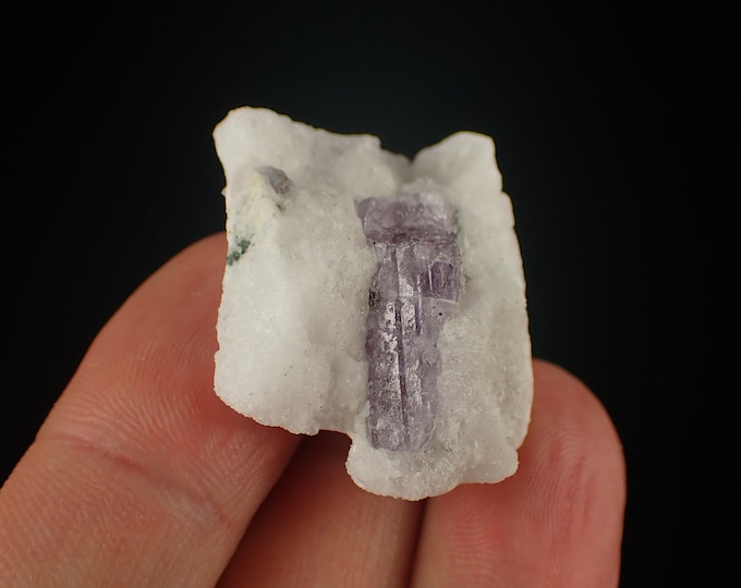 SCAPOLITE purple crystal on albite from AFGHANISTAN 1145N