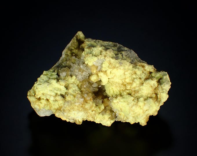 Sulphur with Fluorescent Calcite 6,0 x 3,5 x 3,3 cm - Machów, Poland
