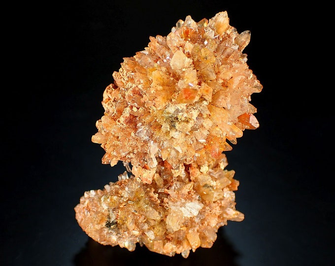 CREEDITE orange crystal cluster from MEXICO 10558