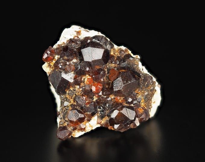 SPESSARTINE garnet on albite 2,3 x 1,8 x 1,3 cm CHINA Tongbei