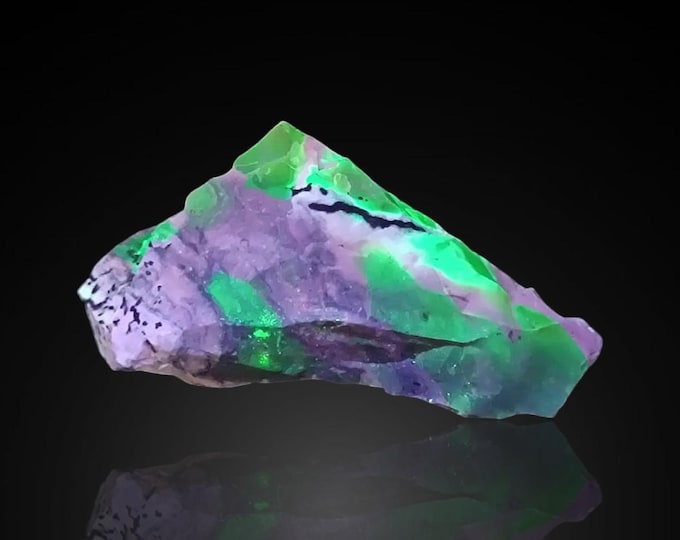 fluorescent TIFFANY STONE 4,8 x 2,4 x 2,3 cm Brush Wellman Mine, U.S. 13327