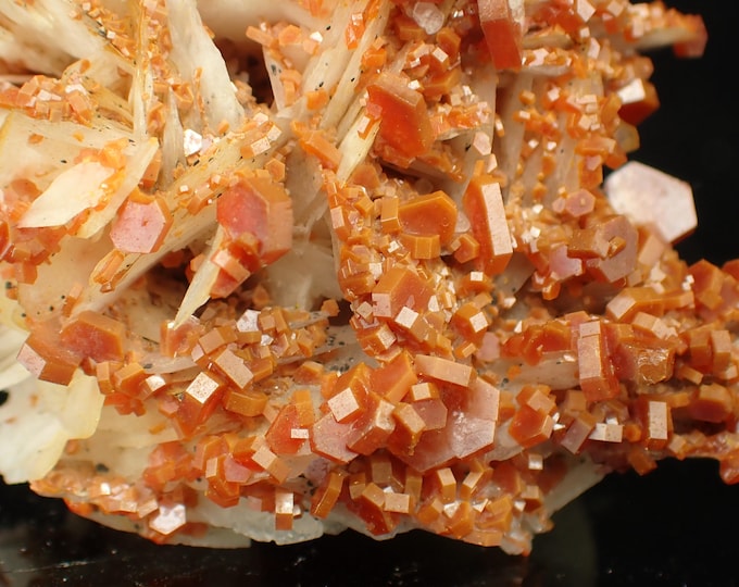 VANADINITE Crystals on Baryte 5,4 x 4,0 x 2,0 cm - Mibalden, Morocco