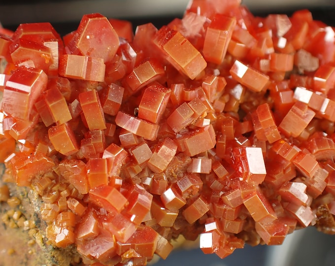 VANADINITE crystals on matrix from MOROCCO 11036