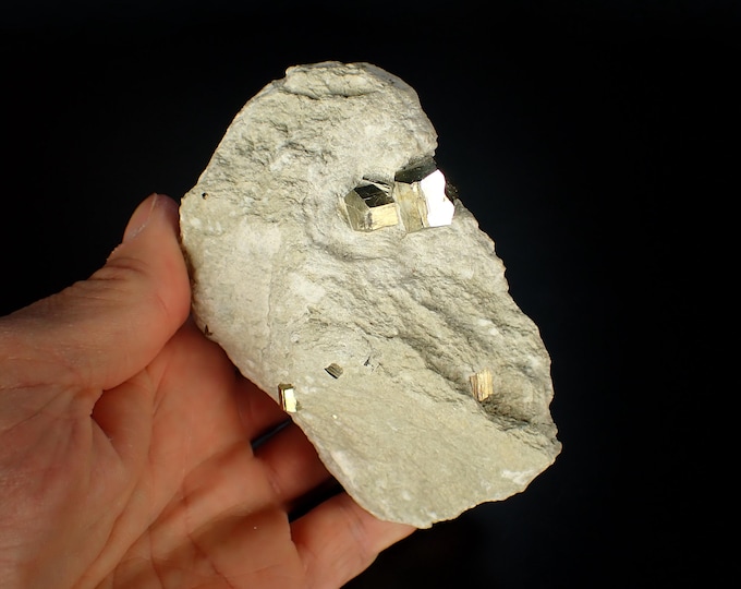 PYRITE crystals on matrix 10,0 x 6,0 x 4,3 cm SPAIN