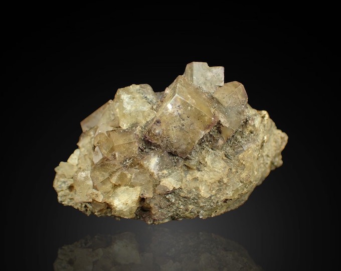 fluorescent FLUORITE 5,9 x 3,6 x 3,0 cm ENGLAND 13220