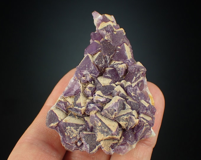 FLUORITE purple crystals from MEXICO 1195N