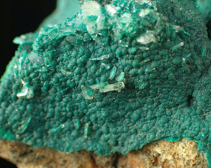 MALACHITE with cerussite crystals from DR CONGO 7943