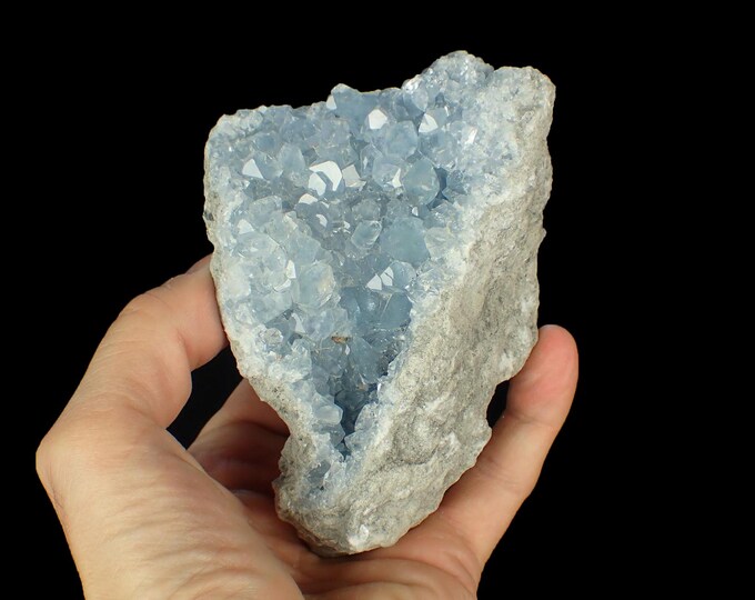 CELESTINE crystal cluster 10,5 x 8,0 x 4,0 cm Madagascar