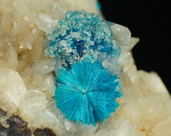 CAVANSITE on stilbite 8,0 x 6,5 x 4,5 cm INDIA 12722