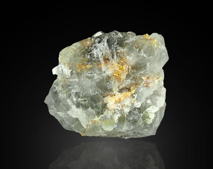 NATIVE GOLD crystalline specimen 0,5 x 0,5 x 0,2 cm USA 13364