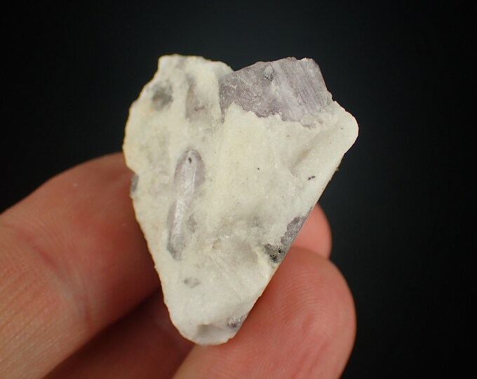 SCAPOLITE purple crystal on albite from AFGHANISTAN 1149N