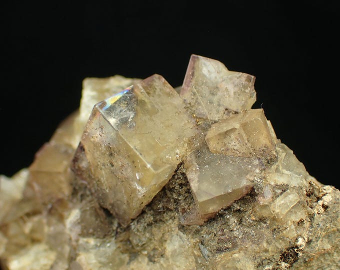 fluorescent FLUORITE 5,9 x 3,6 x 3,0 cm ENGLAND 13220