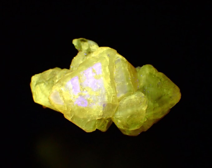 CERUSSITE fluorescent crystals - Mibladen, Morocco