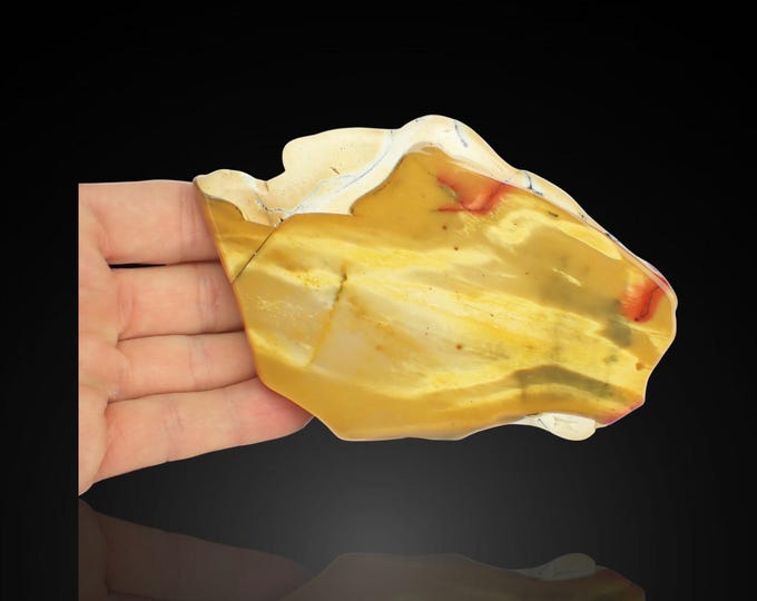 MOOKAITE polished slice 12,2 x 8,0 x 0,7 cm AUSTRALIA