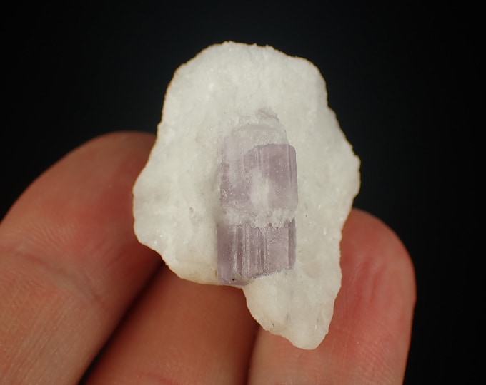 SCAPOLITE purple crystal on albite from AFGHANISTAN 1148N