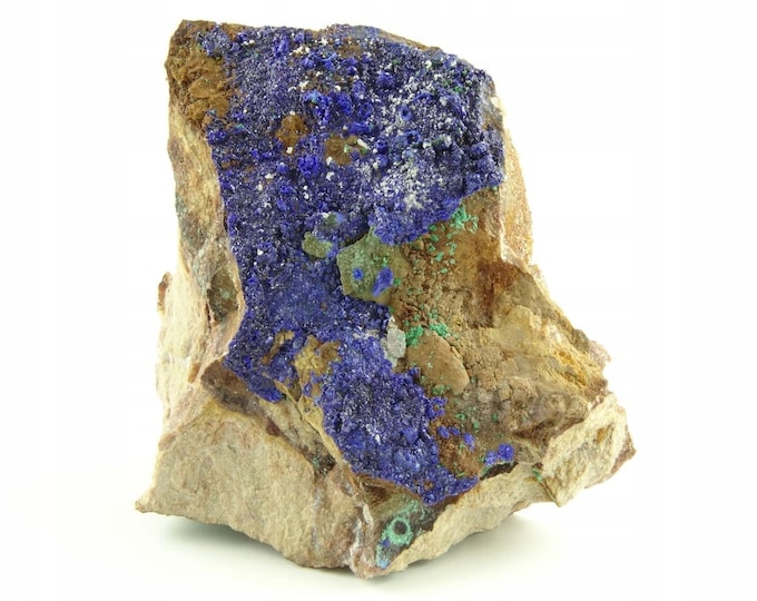 AZURITE with malachite crystals from MOROCCO 464