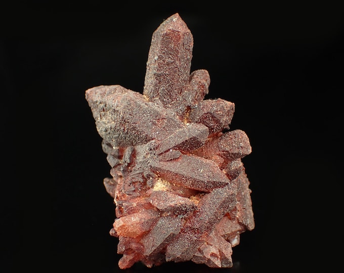 Ferruginous QUARTZ red crystals from MOROCCO 11968