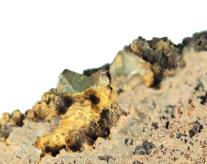 SCORODITE rare crystals on matrix 5,7 x 4,5 x 2,2 cm MEXICO