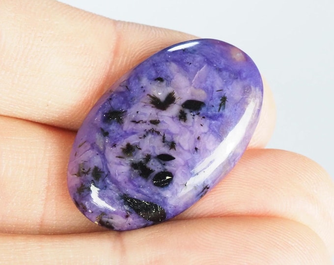 CHAROITE cabochon gemstone 3,2 x 2,0 x 0,3 cm RUSSIA