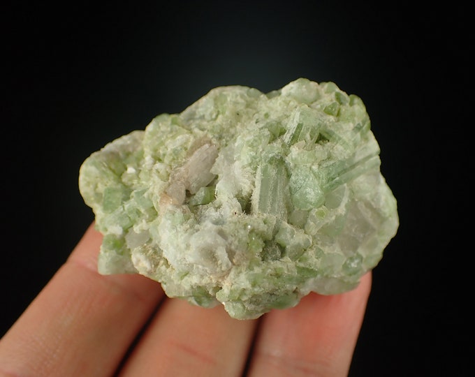TOURMALINE green crystal cluster from AFGHANISTAN 1150N