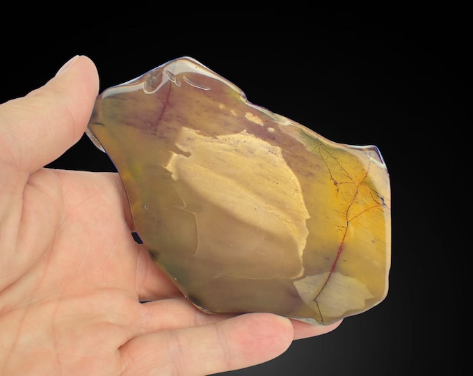 MOOKAITE polished slice 11,3 x 6,7 x 0,7 cm AUSTRALIA