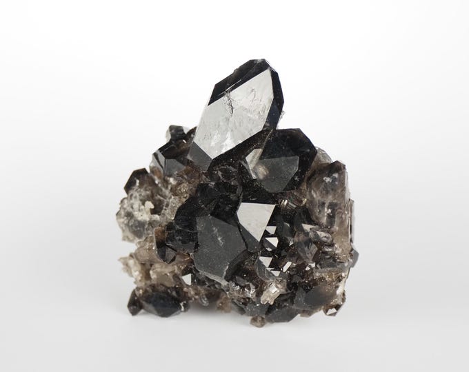 quartz var MORION crystal cluster 7,5 x 6,0 x 3,7 cm U.S.