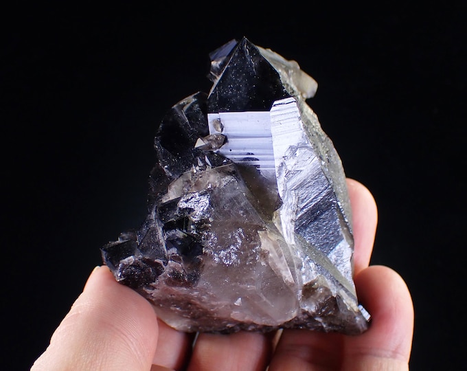 quartz var MORION crystal cluster 7,0 x 5,0 x 4,5 cm U.S.