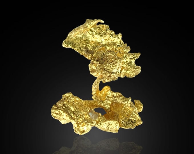 NATIVE GOLD crystalline specimen 0,3 x 0,2 x 0,1 cm USA 13361