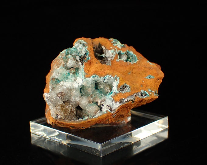 AURICHALCITE with calcite crystals on matrix from MEXICO 10999