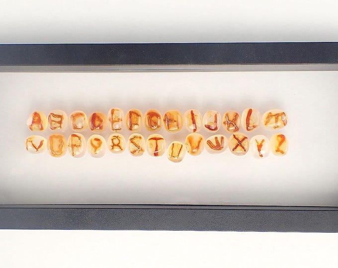 Complete Indonesian Agate Alphabet Handmade