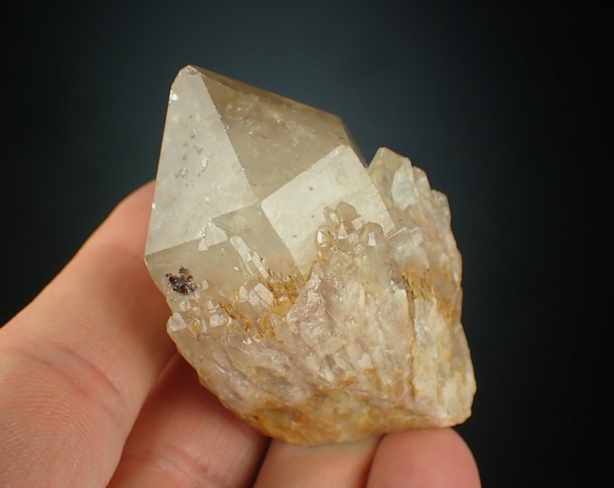 QUARTZ var CITRINE natural crystal from CONGO 1132N