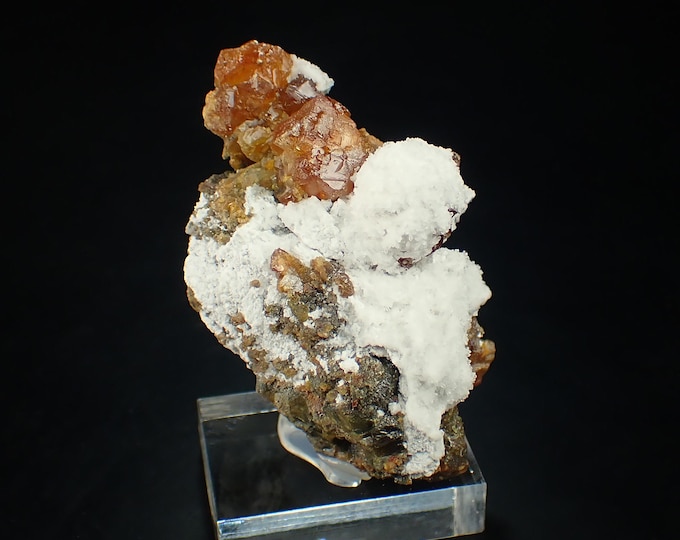 Fluorescent Gemmy CLEIOPHANE with Quartz 6,5 x 5,2 x 4,0 cm SPAIN 12704