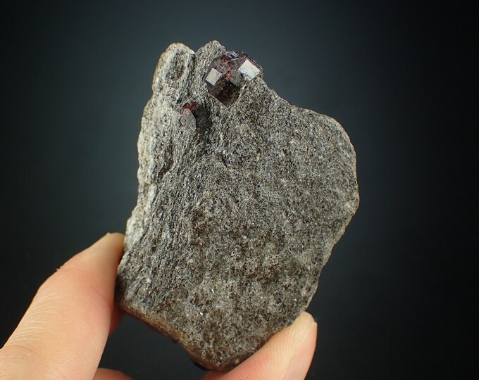 GARNET var ALMANDINE crystals on matrix from Alaska, U.S. 1083N