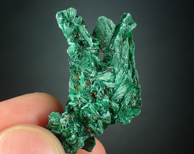 MALACHITE velvet crystals from DR CONGO 1114N