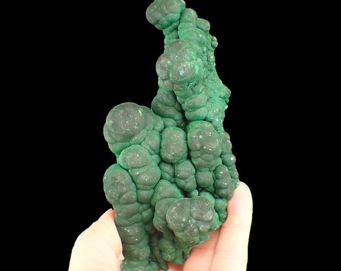 MALACHITE botryoidal crystals 12,0 x 4,5 x 3,0 cm DR Congo 12729