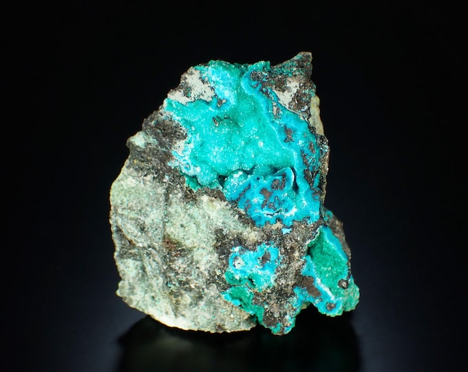BROCHANTITE with chrysocolla 6,0 x 5,0 x 4,0 cm from CHILE