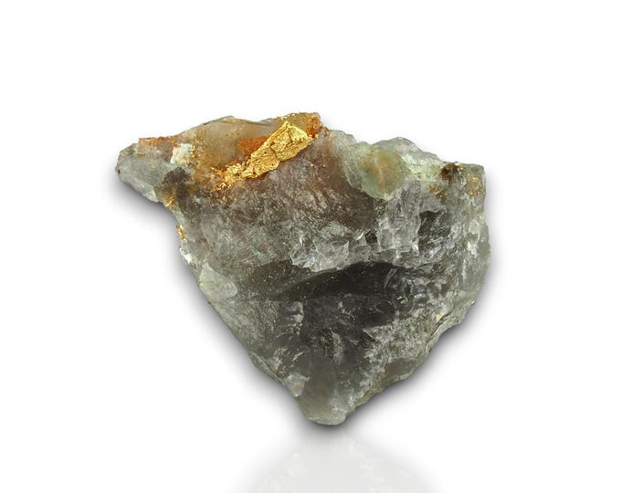 NATIVE GOLD crystalline specimen with quartz from USA 12652