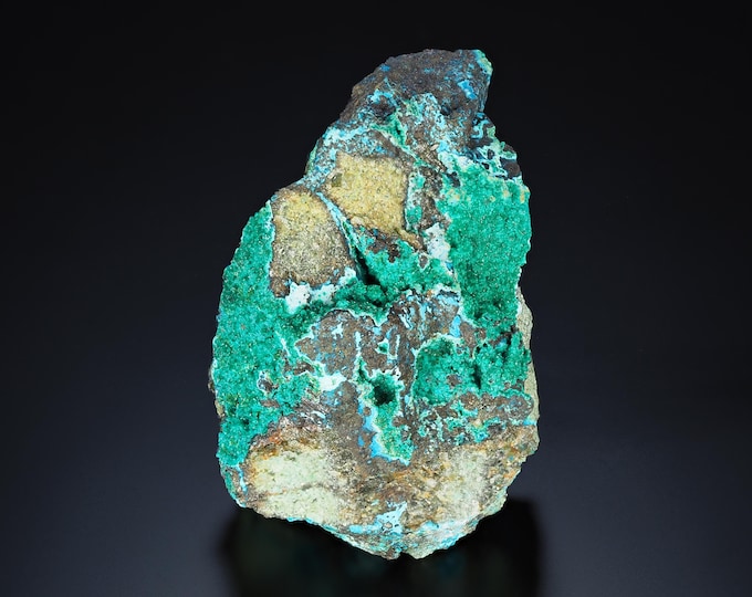 BROCHANTITE with chrysocolla 6,3 x 4,5 x 4,0 cm from CHILE