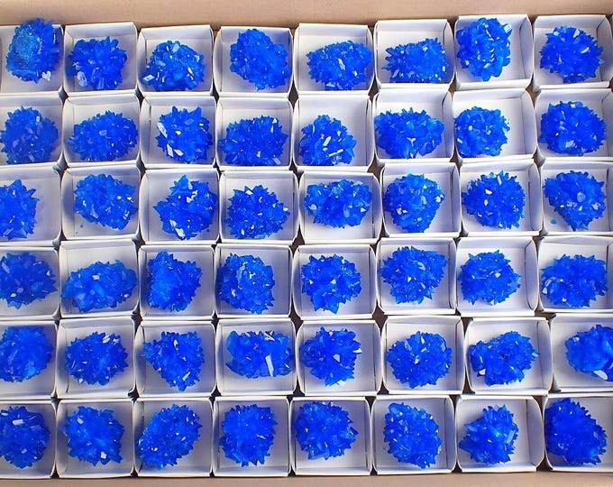 Wholesale CHALCANTHITE box 48 pcs Electric Blue Crystals