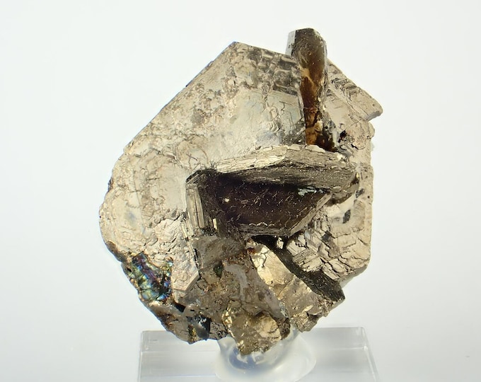 PYRRHOTITE with galena & Calcite crystals 3,7 x 3,5 x 3,1 cm RUSSIA